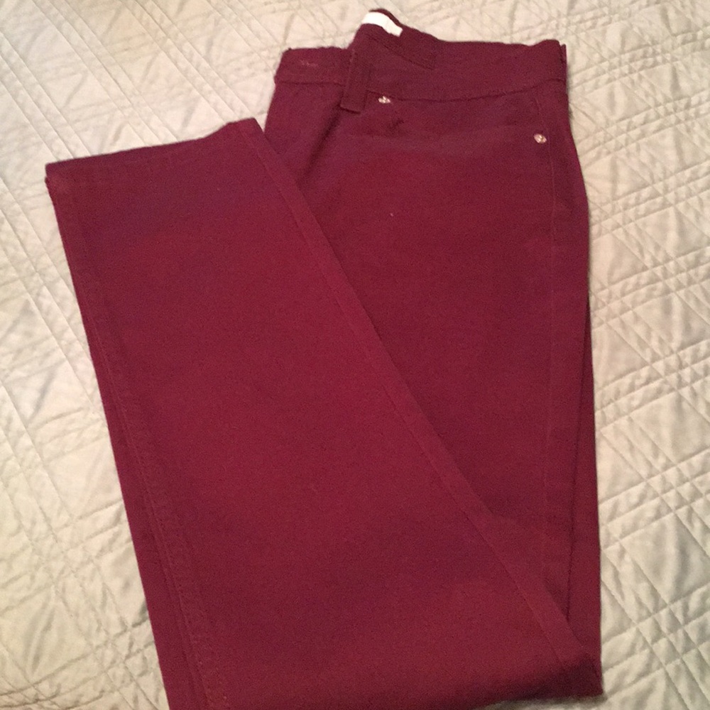 Levi's maroon skinny jeans